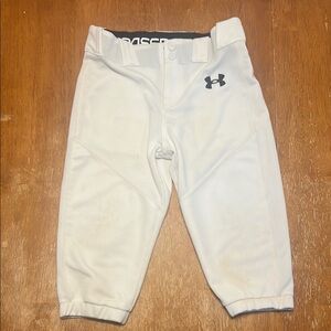 Under Armour Kids White Baseball Pants Size Youth Medium